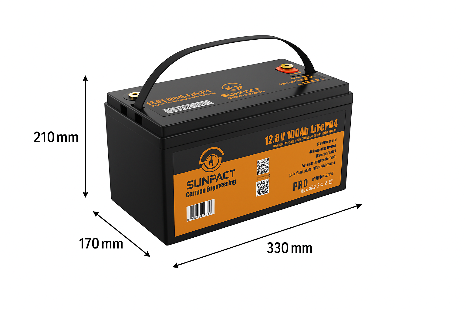 Sunpact Versorgungsbatterie12100 pro - 12V / 100Ah – Bild 2